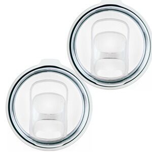 2-Pack Polar Camel Slide Lid Replacement Tumbler Lid XL Straw Hole Clear